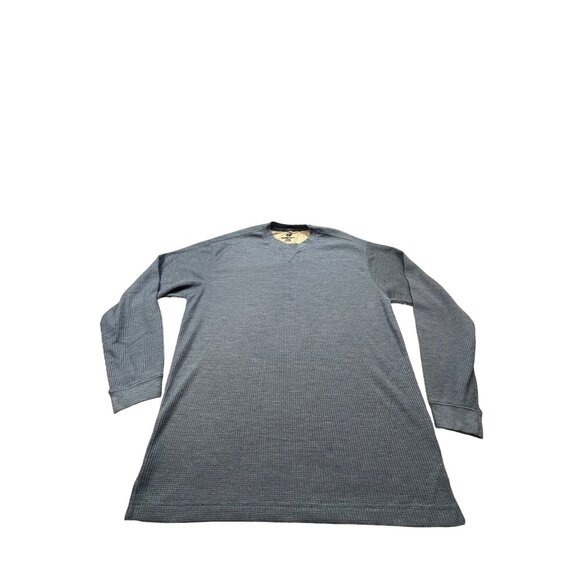 Alpine Lakes Mens Large Blue Textured Long Sleeve Thermal Top Workwear Waffle Kn - Picture 1 of 10